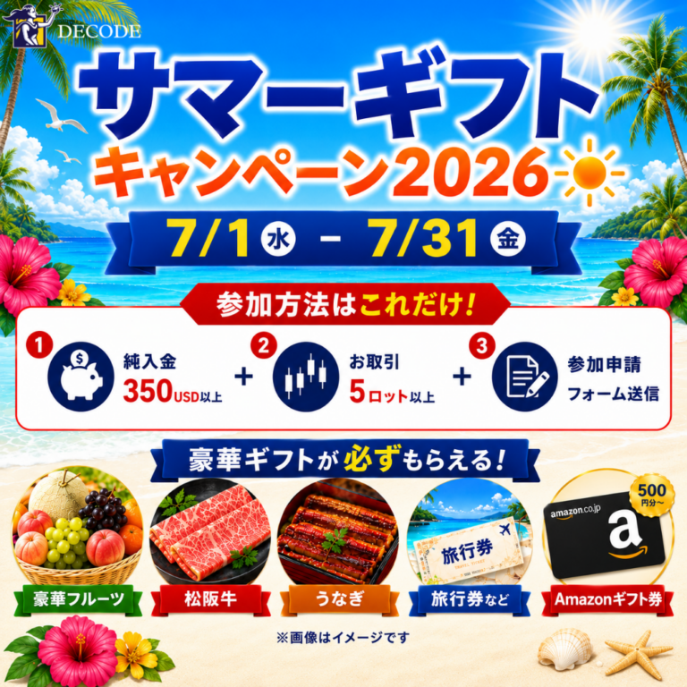 DecodeFX 7月サマーギフトキャンペーン2026 1040x1040